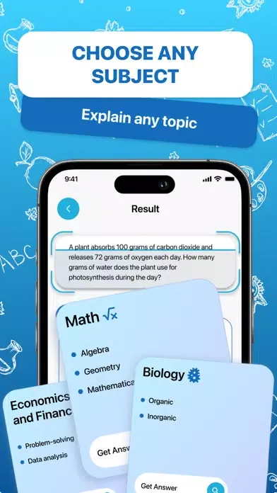 Tangkapan layar AI Homework Helper: Math Solve