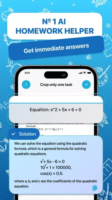 Tangkapan layar AI Homework Helper: Math Solve