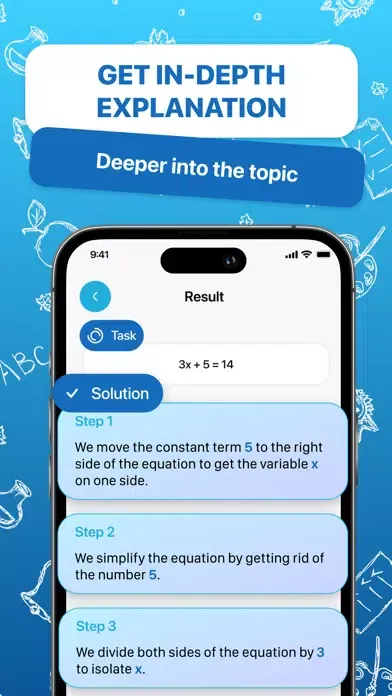 Tangkapan layar AI Homework Helper: Math Solve