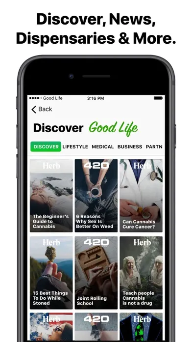 Скриншоты Good Life Cannabis Social