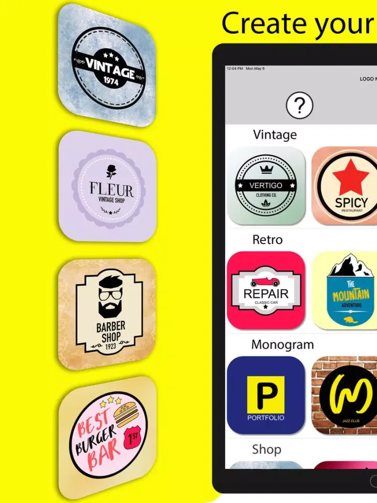 Logo Maker+ Art Design Editor iPad 应用截图