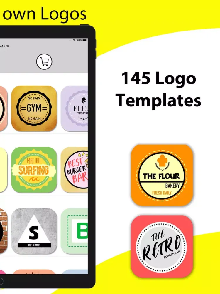 Logo Maker+ Art Design Editor iPad 应用截图