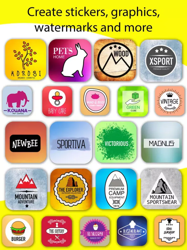 Logo Maker+ Art Design Editor iPad 应用截图