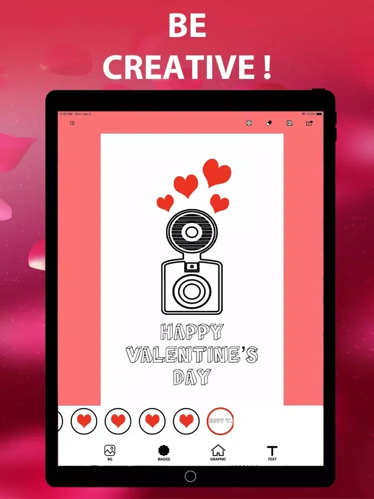 Valentine|Card|Maker++ iPad  Ekran Görüntüleri