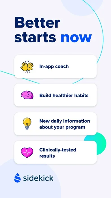 Capturas de pantalla de Sidekick Health