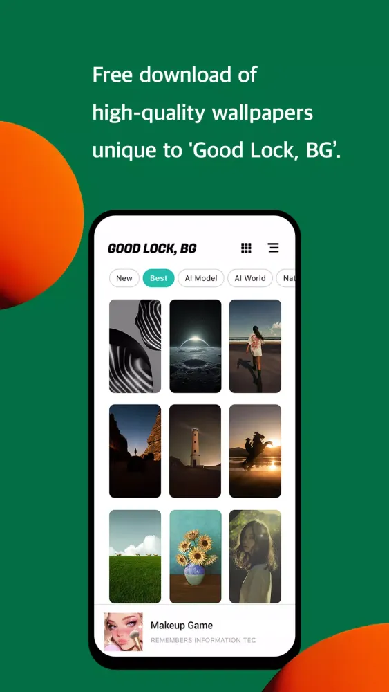 Captures d'écran de Good Lock BG - Wallpapers (AI)