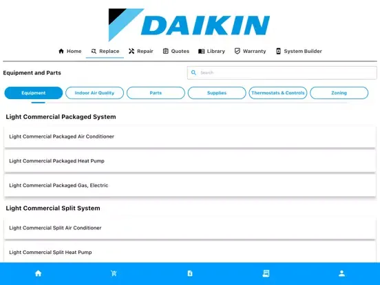 Daikin Connect Dealer iPad  Screenshots