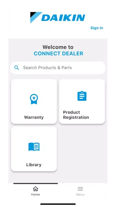 Daikin Connect Dealer Screenshots