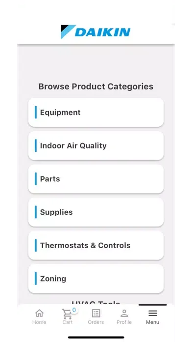 Daikin Connect Dealer Screenshots