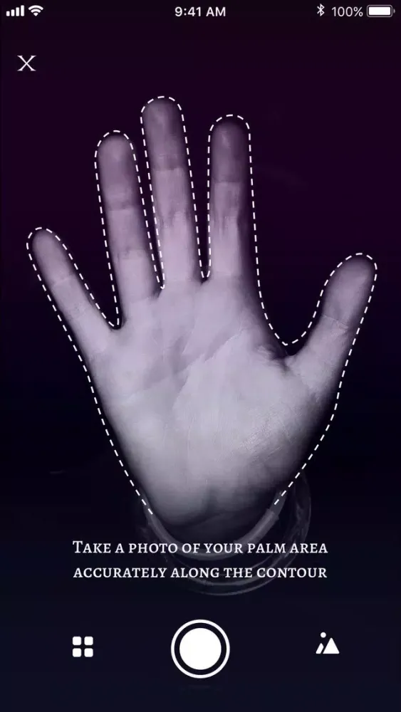 Zrzuty ekranu Palm Reading Scanner