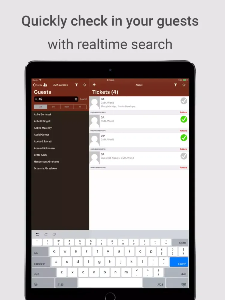 Zrzuty ekranu Guest Check In Manager iPad 