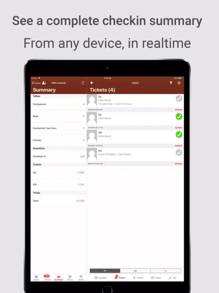 Zrzuty ekranu Guest Check In Manager iPad 