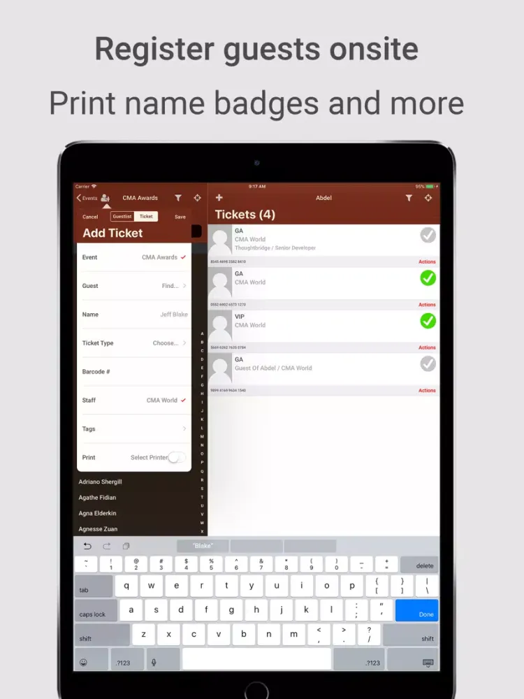 Zrzuty ekranu Guest Check In Manager iPad 