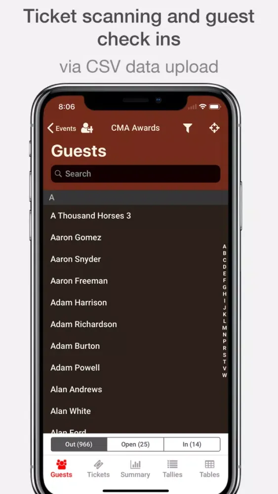 Zrzuty ekranu Guest Check In Manager