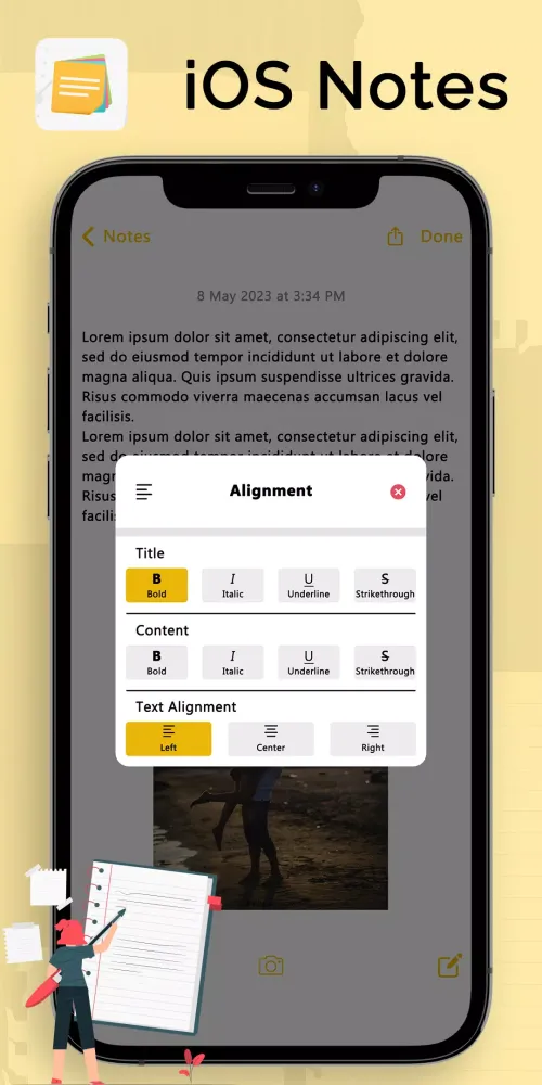 Note iOS 17 : Phone 15 Notes Screenshots