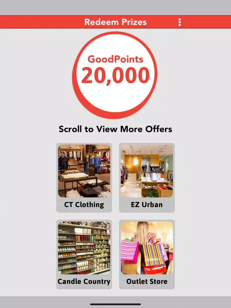 Capturas de tela do GoodPoints Global iPad 