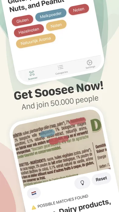 Soosee - Allergy & Vegan Scan应用截图