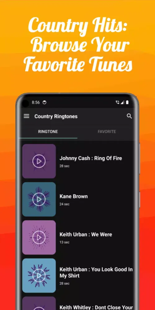 Capturas de pantalla de Country ringtones