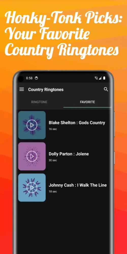 Capturas de pantalla de Country ringtones