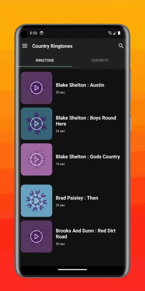 Capturas de pantalla de Country ringtones