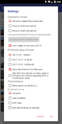Rename Photos and Videos Screenshots