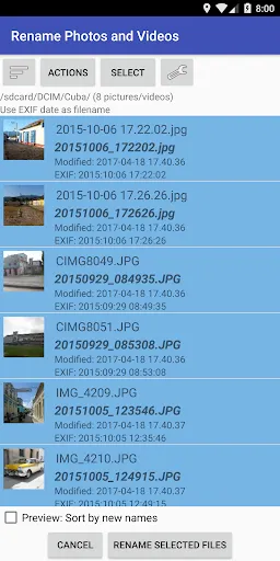 Rename Photos and Videos Screenshots