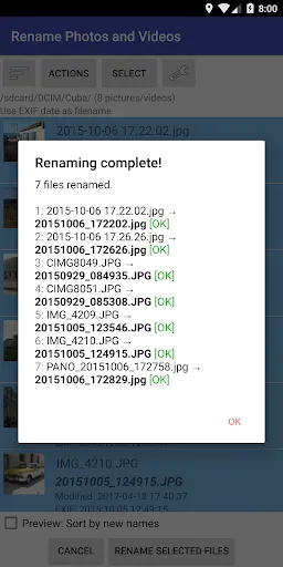 Rename Photos and Videos Screenshots