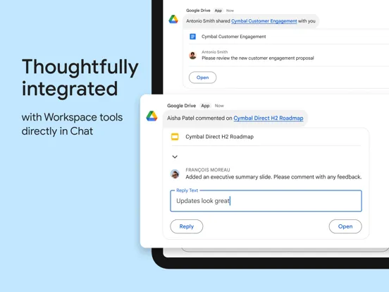 Google Chat iPad  Screenshots
