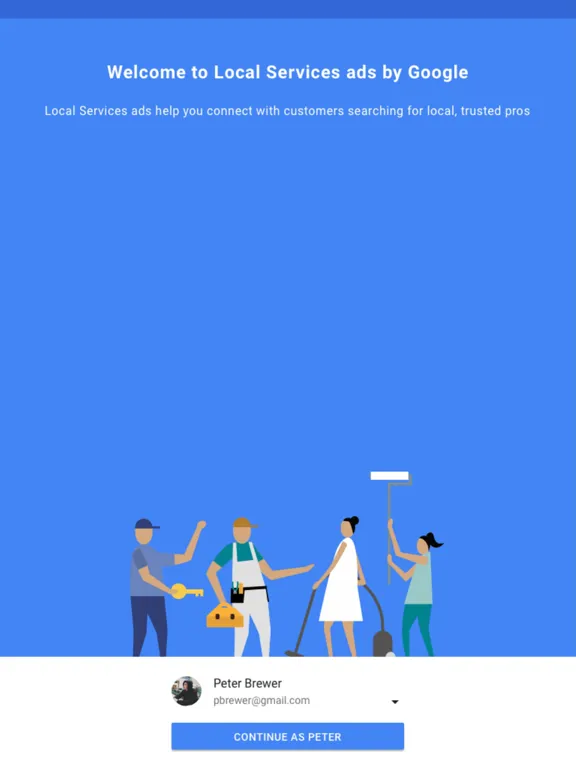 Local Services ads by Google iPad  سکرین شاٹس