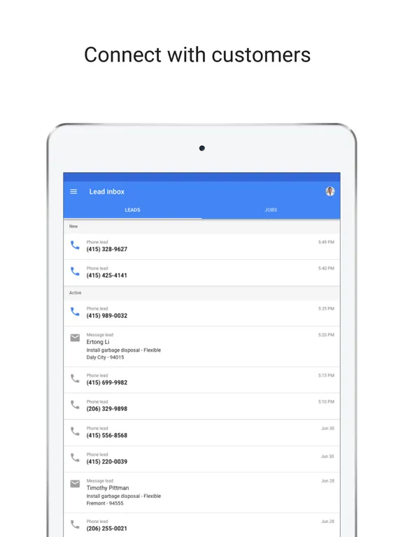 Local Services ads by Google iPad  سکرین شاٹس