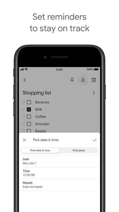 ภาพหน้าจอของ Google Keep - Notes and lists