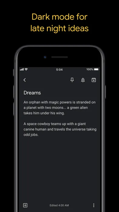 ภาพหน้าจอของ Google Keep - Notes and lists