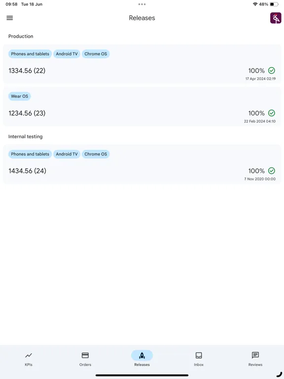 صور Google Play Console iPad 