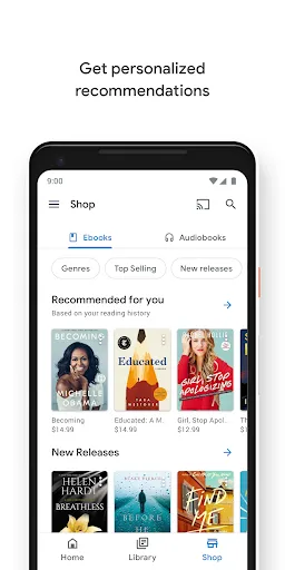 Google Play Books & Audiobooks应用截图