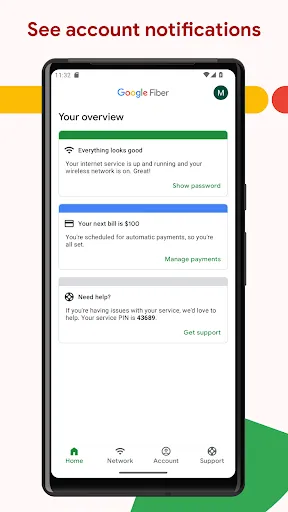 Tangkapan skrin Google Fiber
