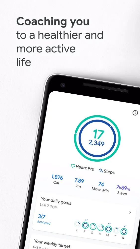 Zrzuty ekranu Google Fit: Activity Tracking