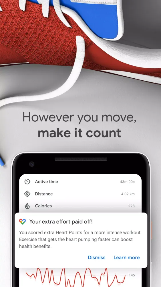 Zrzuty ekranu Google Fit: Activity Tracking