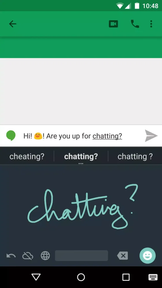 Ảnh chụp màn hình của Google Handwriting Input