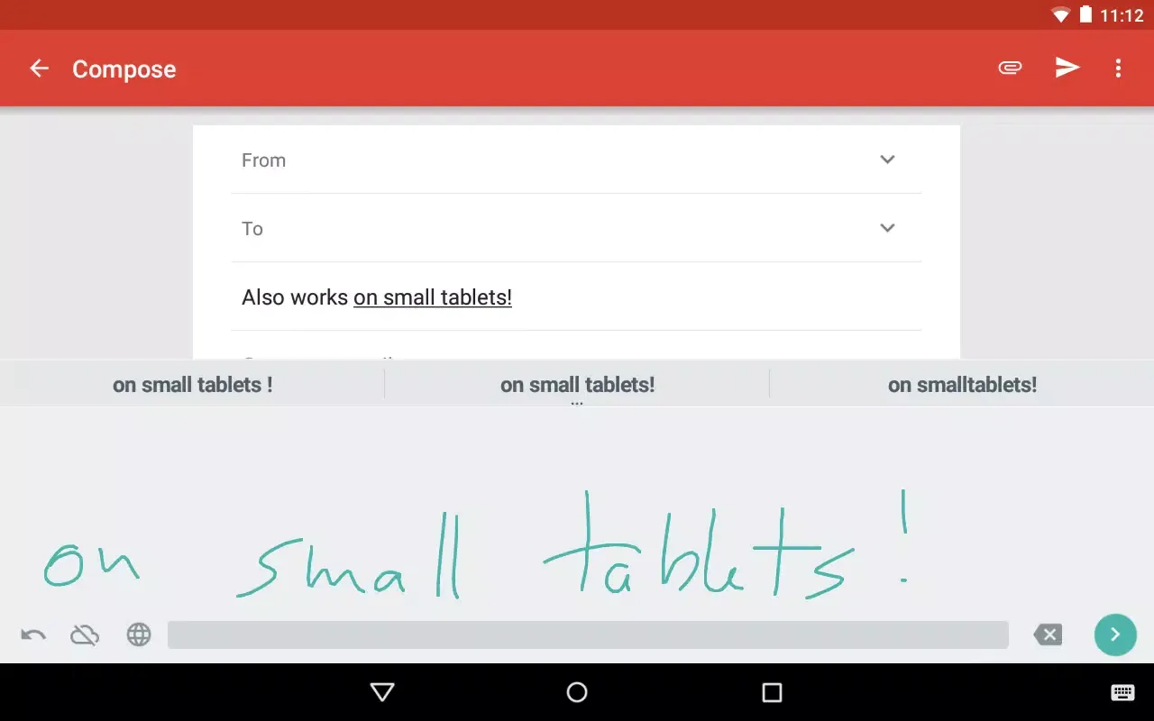 Ảnh chụp màn hình của Google Handwriting Input