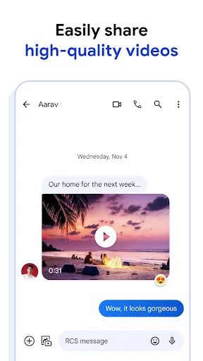 Tangkapan layar Google Messages