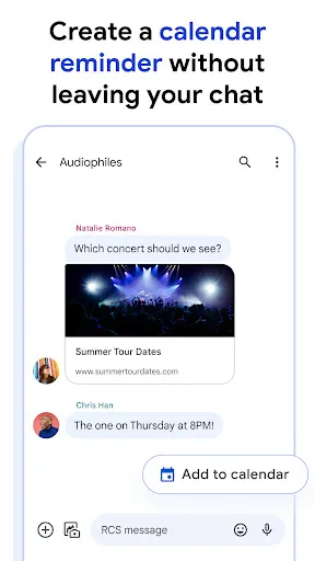 Tangkapan layar Google Messages
