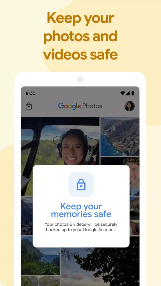 Capturas de tela do Google Photos