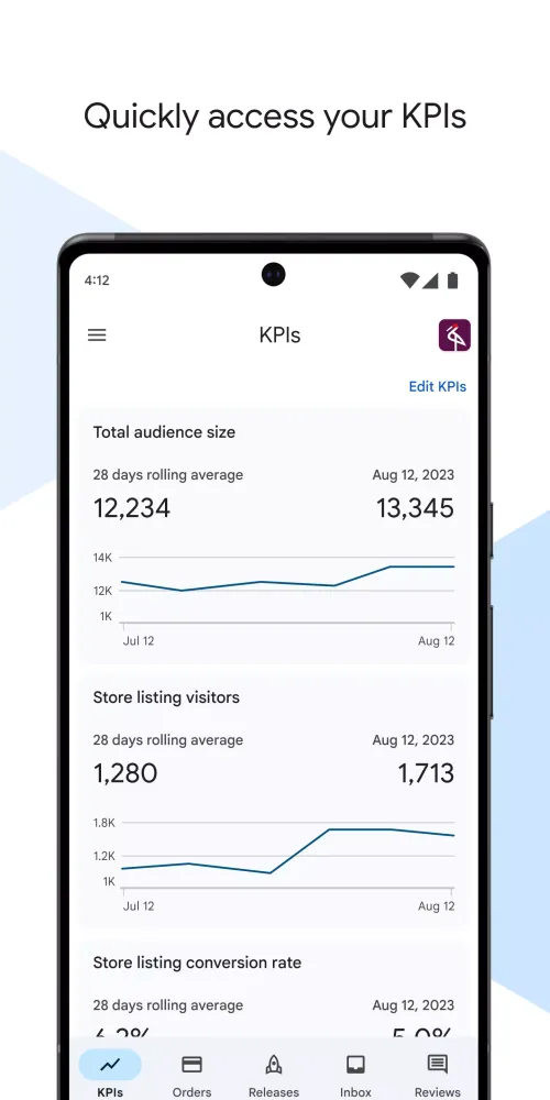 Screenshot di Google Play Console