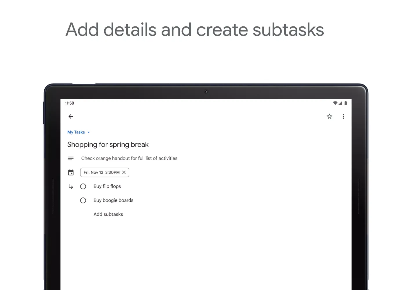 Google Tasks应用截图