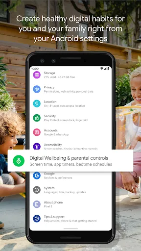 Capturas de pantalla de Digital Wellbeing