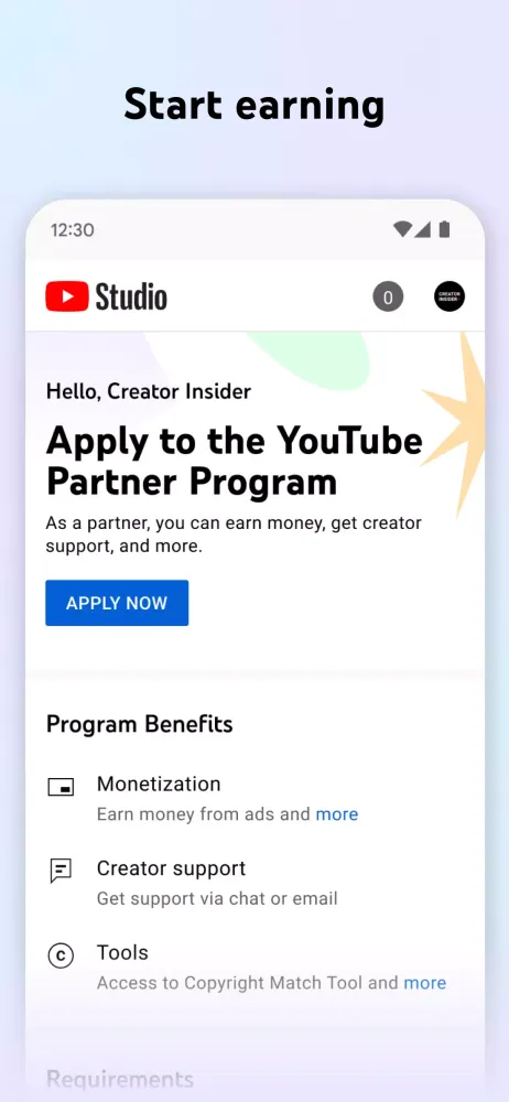Screenshot di YouTube Studio