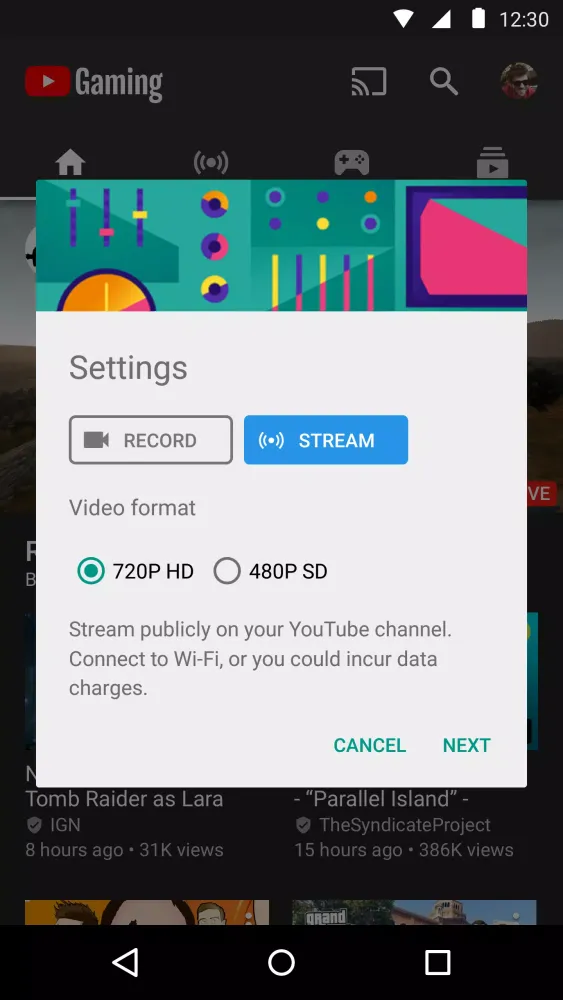 YouTube Gaming スクリーンショット