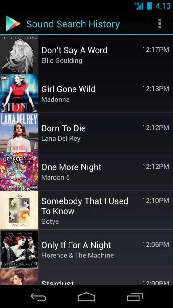 Screenshot di Sound Search for Google Play