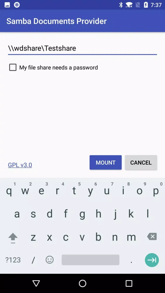 Android Samba Client应用截图