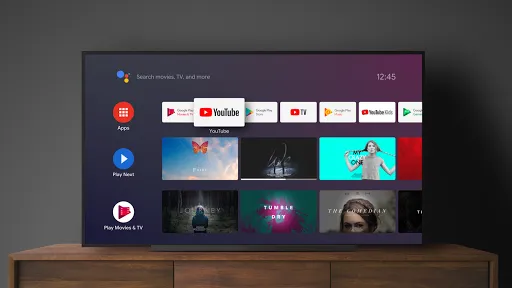 Capturas de tela do Android TV Home